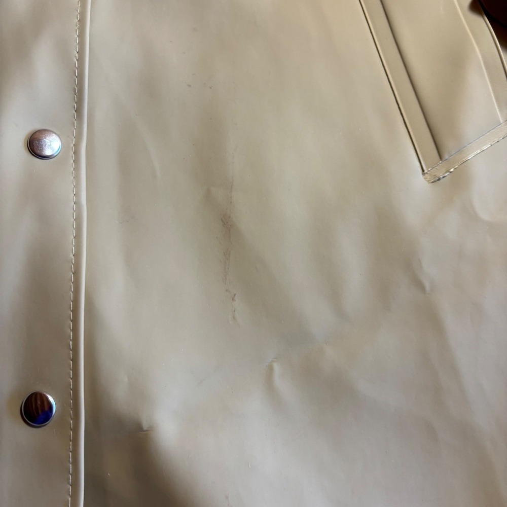 STUTTERHEIM Womens Tan Raincoat Hooded Snap Front Size S - Picture 4 of 11